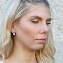 Beneto Silver earrings with opal crystals AGUC1205 Beneto Silver earrings with opal crystals AGUC1205