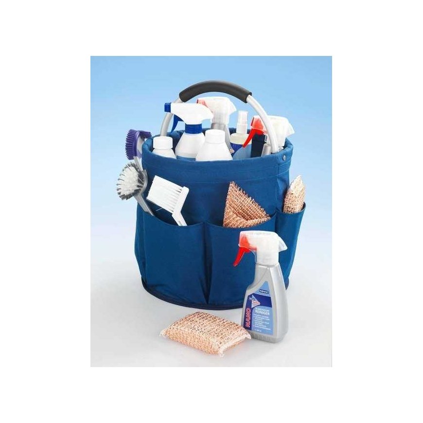 Wenko Blue Cleaning bag CADDY, universal holder, dark blue – 5