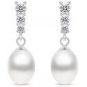 Brilio Silver Charming silver earrings with zircons and pearls EA1046W Brilio Silver Charming silver earrings with zircons and pearls EA1046W