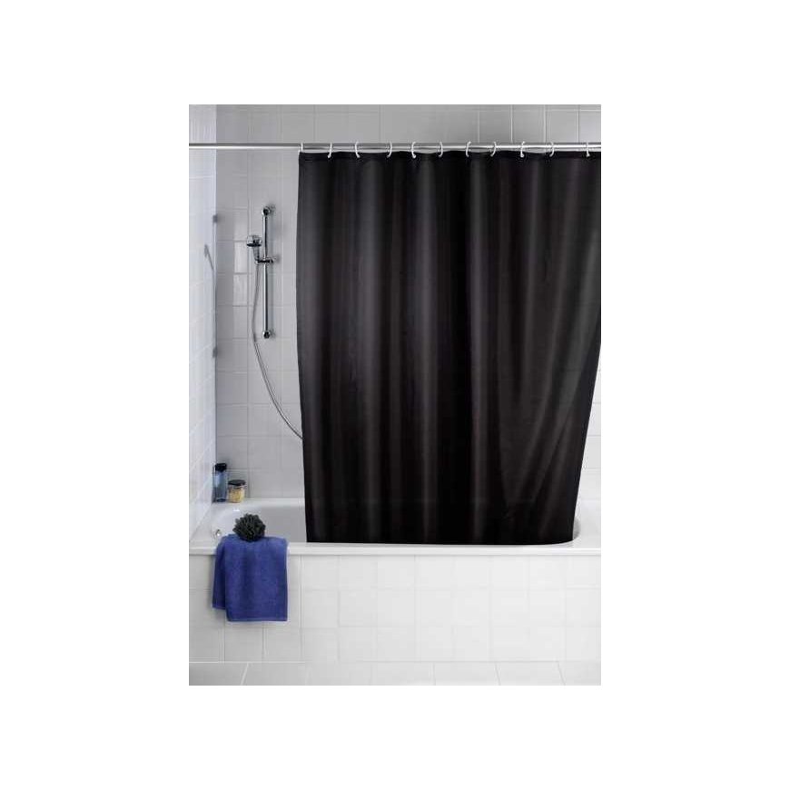 Kleine Wolke Weko Anti-mold shower curtain plain Black, washable, 180 x 200 cm – 2