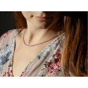 Agate Beads Mineral Necklace with Ruby POL-N12/47L
