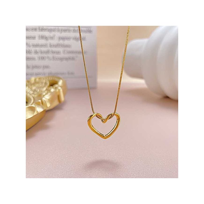 Troli Romantic Gold Plated Heart Necklace – 4