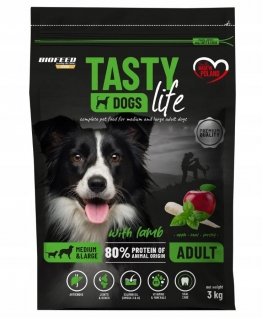 BIOFEED Tasty Life keskmine ja suur Lambaliha - kuiv koeratoit - 3kg