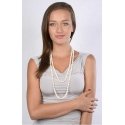 Jwl Luxury Pearls Ilgas vėrinys iš baltų perlų, originalių JL0076