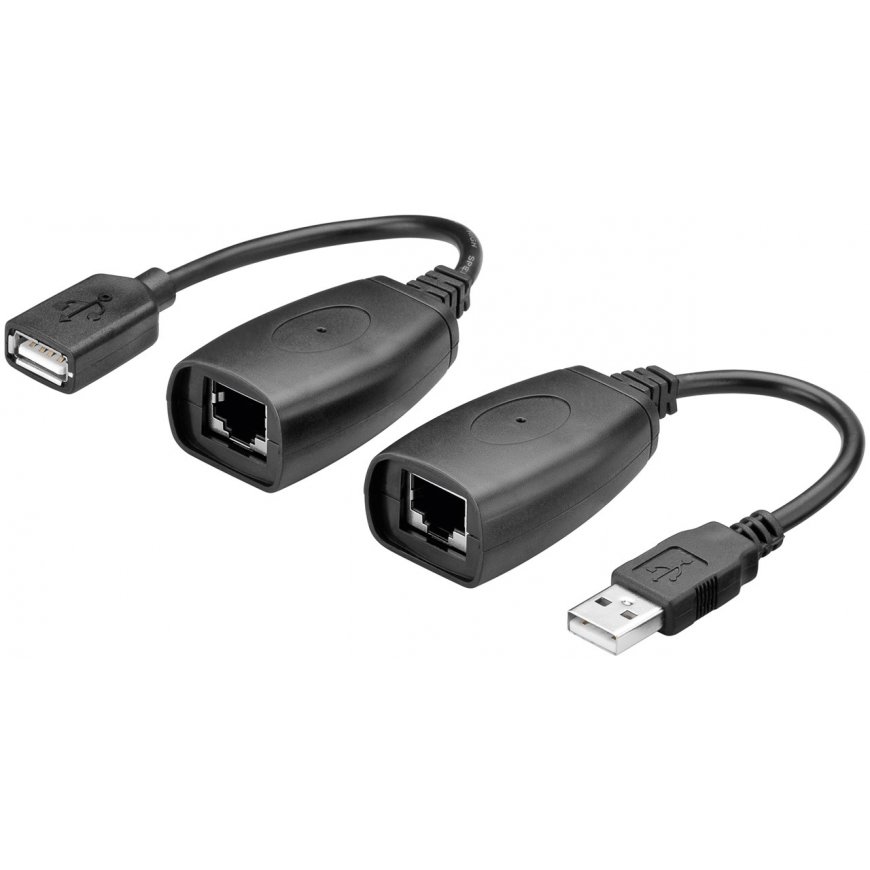 Goobay 93321 kaapelin sukupuolenvaihtaja USB A, RJ45 musta – 2