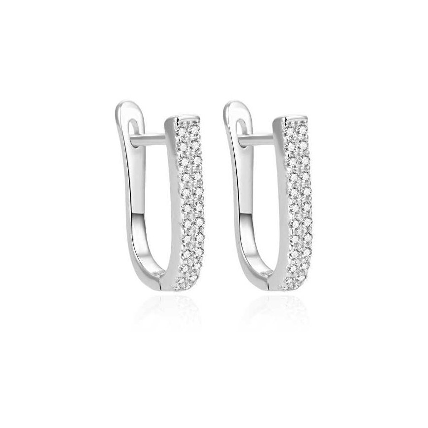 Beneto Silver earrings with zircons AGUC1429