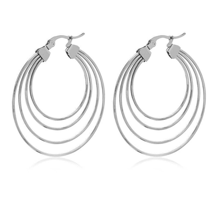 Troli Luxury steel hoop earrings