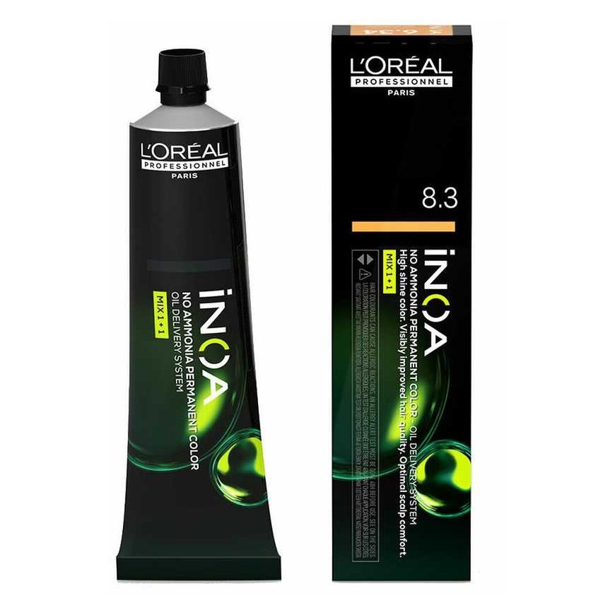 Ammattimainen hiusväri "L'oreal Professionnel Inoa No Ammonia Permanent Color 8.3 60g – 2