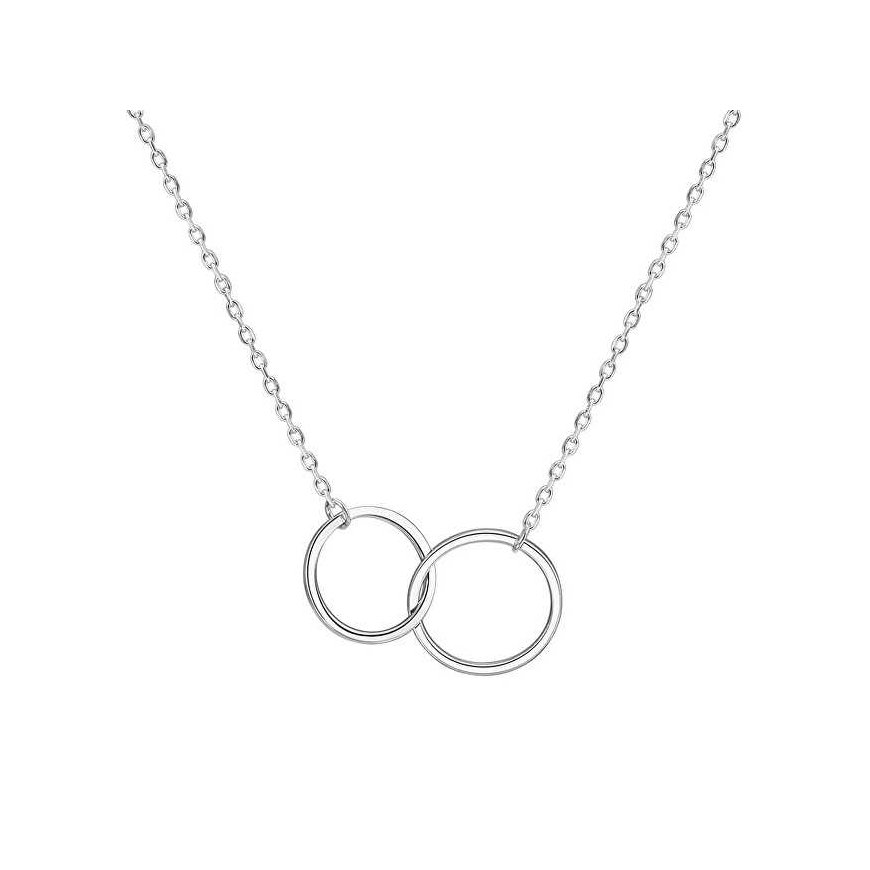 Beneto Silver necklace with rings AGS1132/47