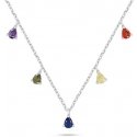 Brilio Silver Brilio Silver Silver necklace with colored zircons NCL137W Brilio Silver Brilio Silver Silver necklace with colored zircons NCL137W