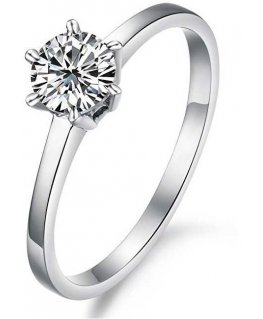 Troli Stainless steel ring with crystal KRS-126