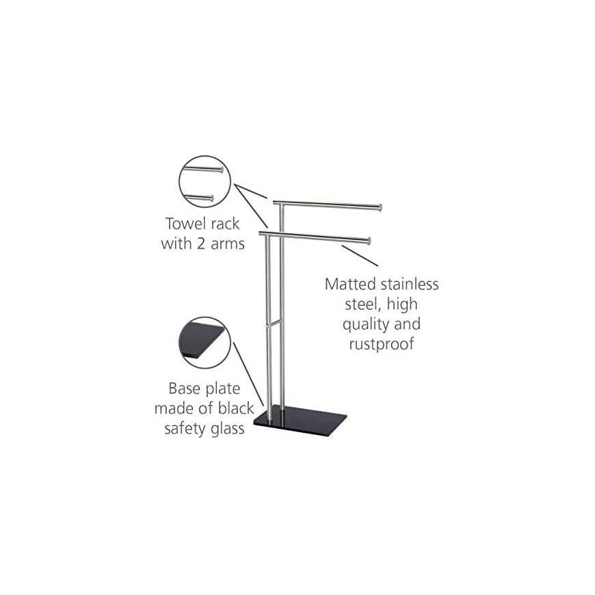 Towel rack LIMA - 2 handles, stainless steel, WENKO