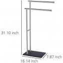 Towel rack LIMA - 2 handles, stainless steel, WENKO
