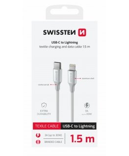Swissten Textile II USB-C - Lightning Data and Charching Cable 1.5m