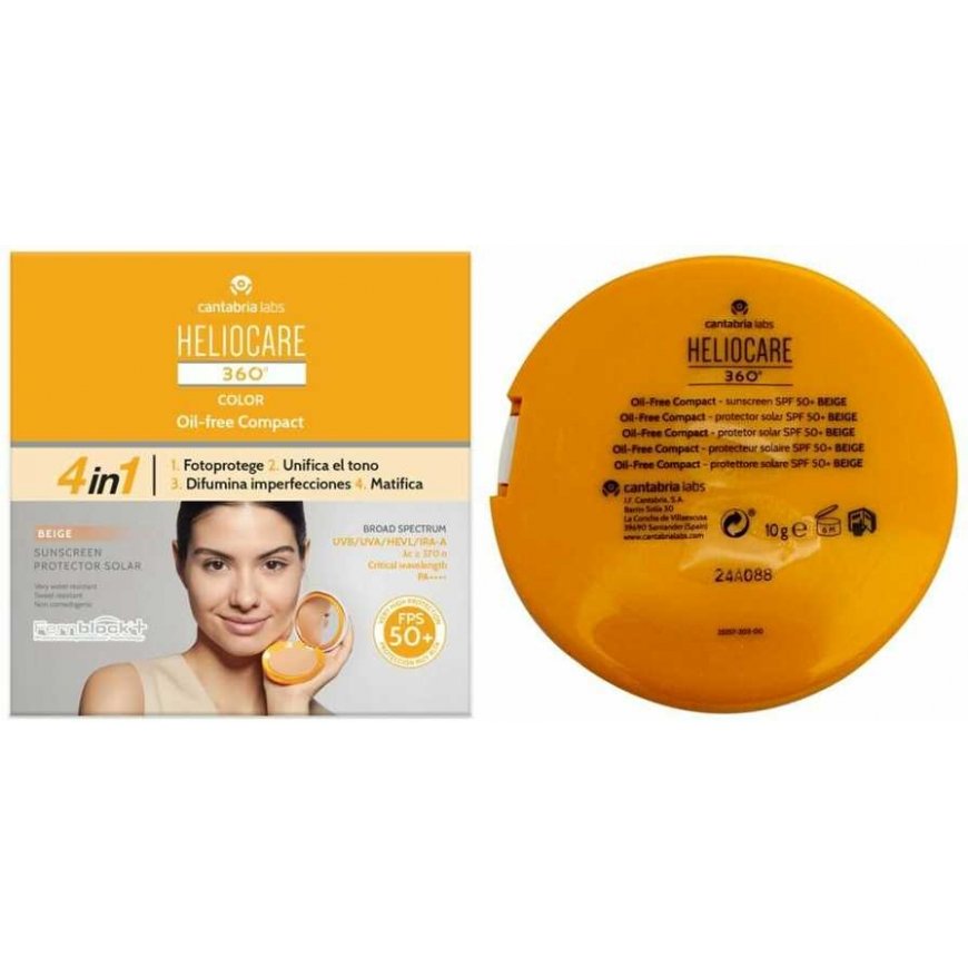 Heliocare 360º Compact Oil-free Spf50 beige compact sunscreen 10g – 4