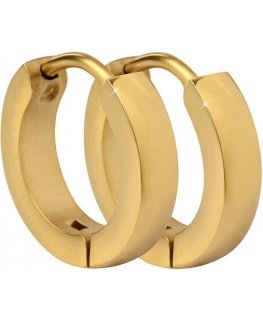 Troli Gold-plated steel hoop earrings