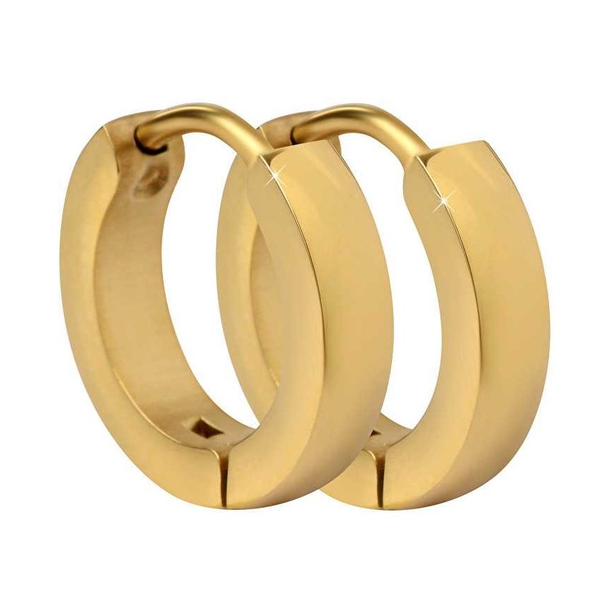 Troli Gold-plated steel hoop earrings