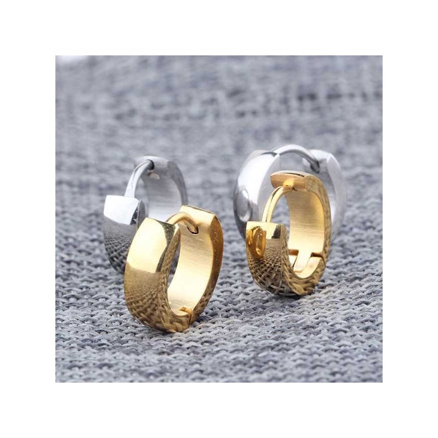 Troli Gold-plated steel hoop earrings – 3