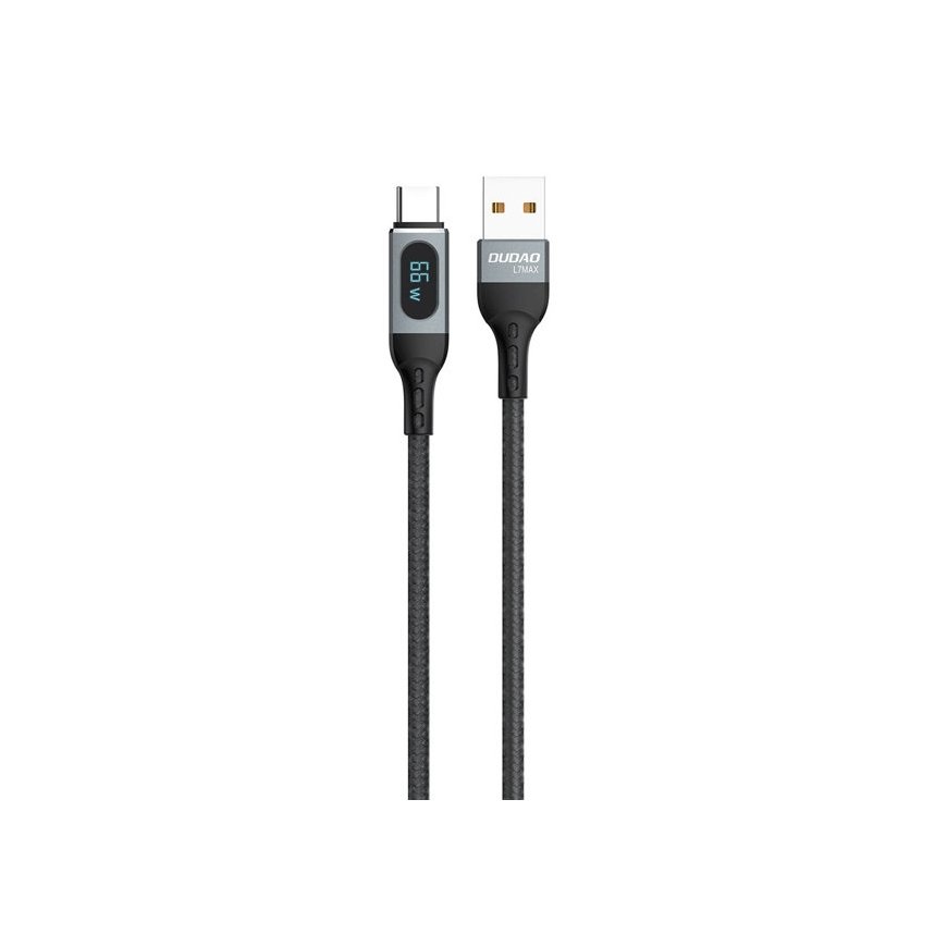 DUDAO Kabel USB USB-A - USB-C 1 m Czarny 6973687243678 - Kabel - Digital/Daten USB kabelis USB A USB