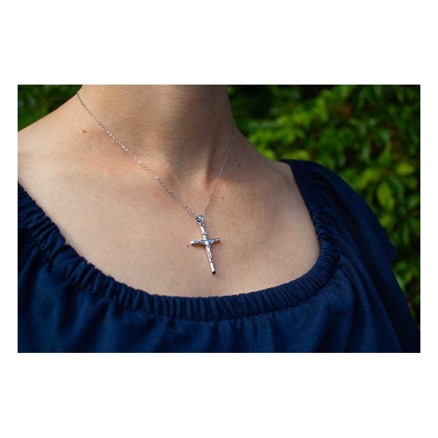 Agate Silver Pendants Crosses with Jesus AGH747 – 2