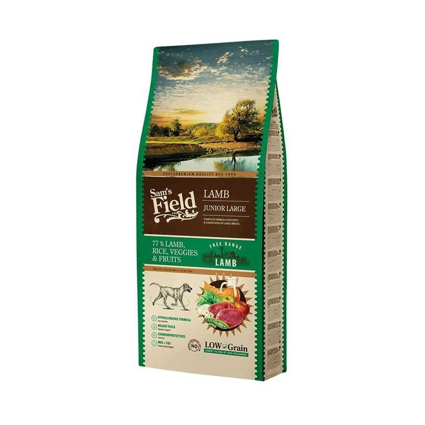 Dry food for puppies : Sams Field DOG Fresh Lamb & Rice JUNIOR L