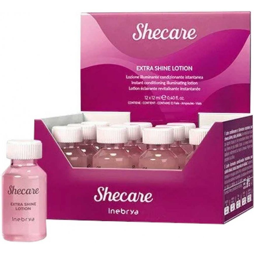 Inebrya Hoitoaine välittömään kiiltoon Shecare (Extra Shine Lotion) 12 x 12 ml 12 ml hiusbalsami
