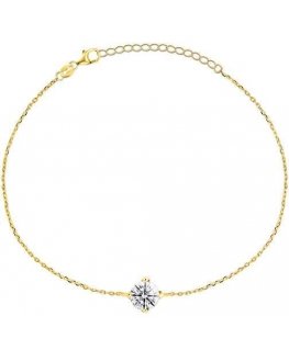 Brilio Silver Elegant gold-plated bracelet with zircon BRC23Y