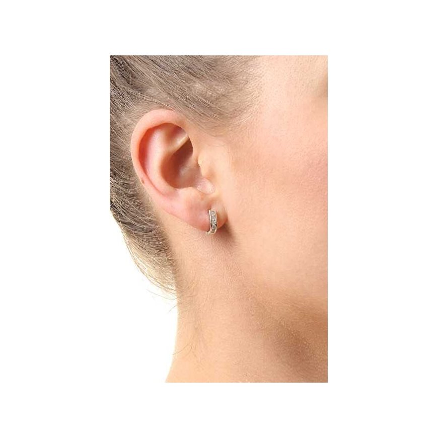 Moiss Elegant silver earrings with clear zircons E0000409 – 2