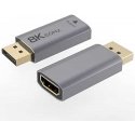 PremiumCord DisplayPort-HDMI-sovitin, 8K@60Hz, 4K@144Hz uros/naaras, kullatut liittimet