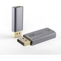 PremiumCord DisplayPort-HDMI-sovitin, 8K@60Hz, 4K@144Hz uros/naaras, kullatut liittimet