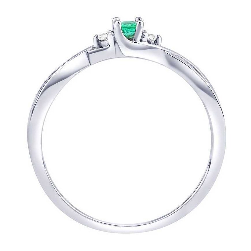 Silvego Silver sormus aidolla luonnonsmaragdilla, koko: 55 (JJJR1100ER) – 2