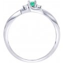 Silvego Silver ring with real natural emerald, size: 55 (JJJR1100ER) Silvego Silver ring with real natural emerald, size: 55 (JJJR1100ER)