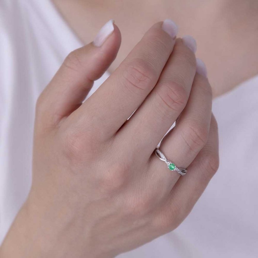 Silvego Silver ring with real natural emerald, size: 55 (JJJR1100ER) – 4