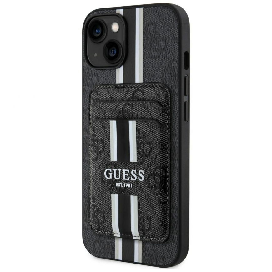 Guess 4G Stripes with Magsafe portfolio Apple iPhone 15 case black – 2