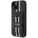 Guess 4G Stripes with Magsafe portfolio Apple iPhone 15 case black Guess 4G Stripes with Magsafe portfolio Apple iPhone 15 case black
