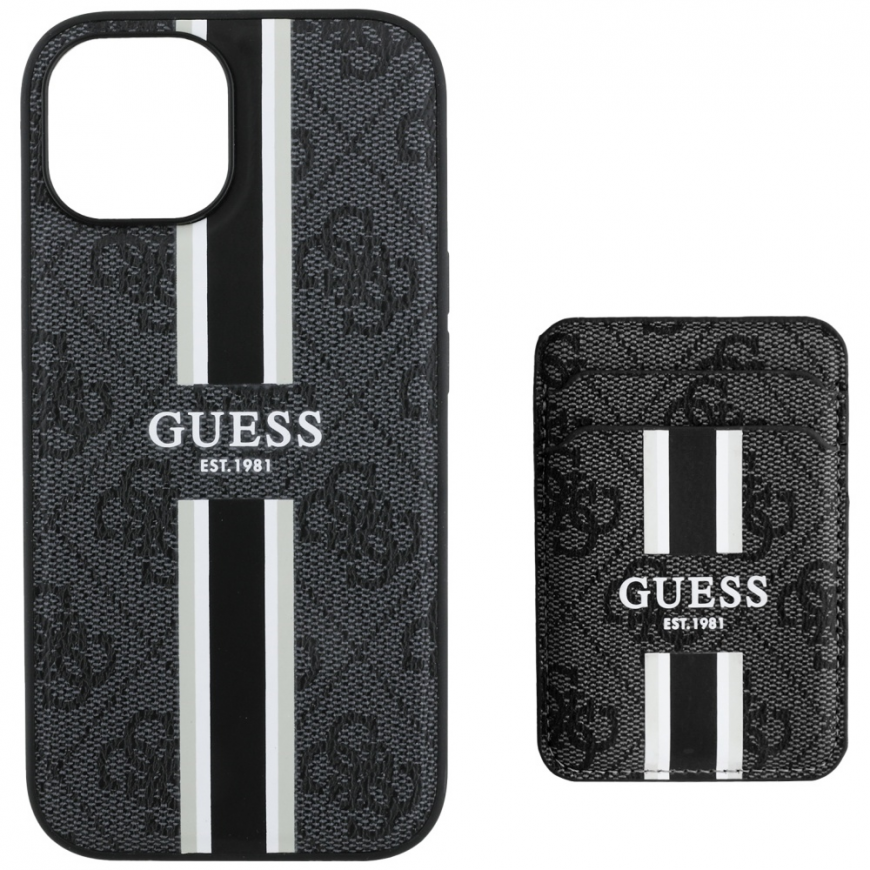 Guess 4G Stripes with Magsafe portfolio Apple iPhone 15 case black – 5