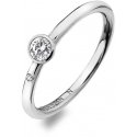 Hot Diamonds Luxurious silver ring with topaz and Willow DR206 diamond