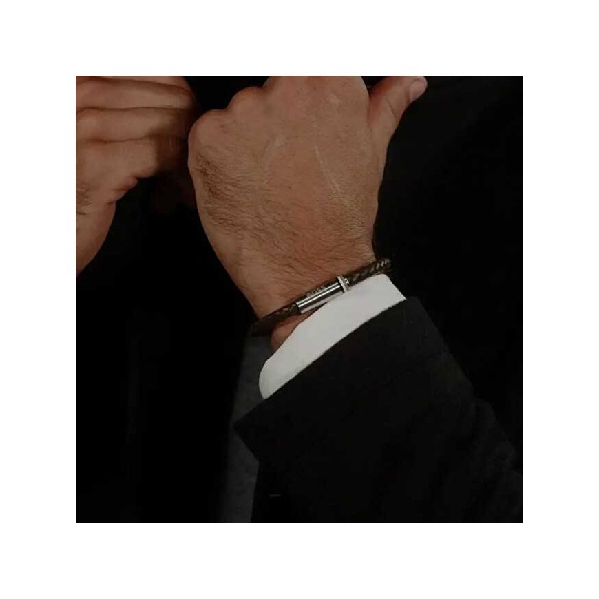 Hugo Boss Stylish leather bracelet Ares Single 1580624