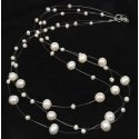Jwl Luxury Pearls Genuine Pearl Necklace, Levitating JL0203 Jwl Luxury Pearls Genuine Pearl Necklace, Levitating JL0203