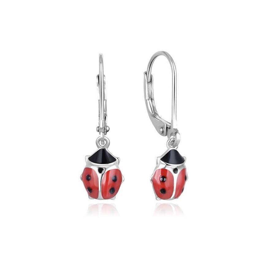 Beneto Cute silver Ladybugs AGUC2618 earrings