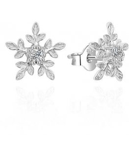 Agato Beautiful silver earrings Snowflakes AGT-E013PW