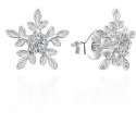 Agato Beautiful silver earrings Snowflakes AGT-E013PW Agato Beautiful silver earrings Snowflakes AGT-E013PW