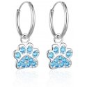 Agata Girls' silver earrings Paws AGT-ED012KBL Agata Girls' silver earrings Paws AGT-ED012KBL