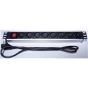 PremiumCord PremiumCord Power panel for 19" rack 1.5U, 8x230V, 2m cable, switch PremiumCord PremiumCord Power panel for 19" rack 1.5U, 8x230V, 2m cable, switch