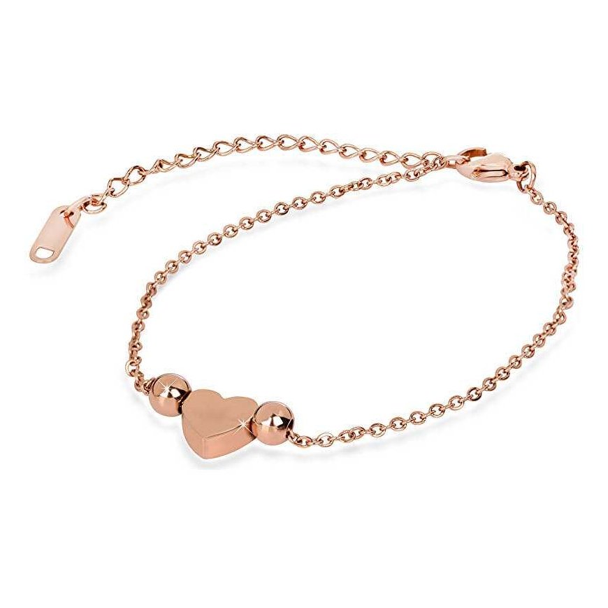 Troli Delicate bronze bracelet with heart