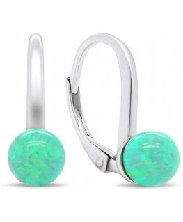 Brilio Silver Brilio Silver Charming silver earrings with synthetic opals EA387WG