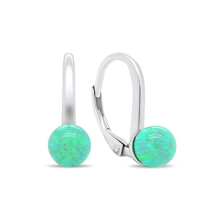 Brilio Silver Brilio Silver Charming silver earrings with synthetic opals EA387WG