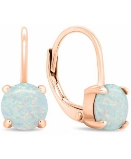 Brilio Silver Charming gold-plated earrings with synthetic opals EA370R