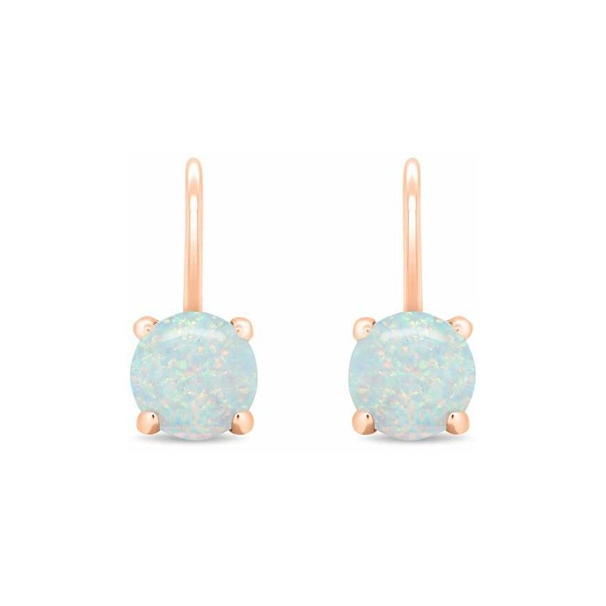 Brilio Silver Charming gold-plated earrings with synthetic opals EA370R – 2