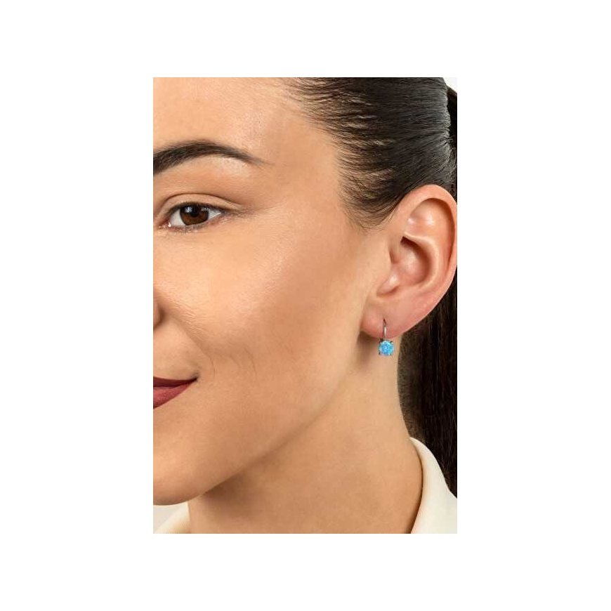Brilio Silver Charming gold-plated earrings with synthetic opals EA370R – 3